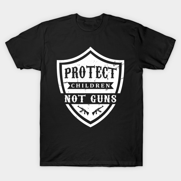 Protect Children Not Guns T-Shirt by KRMOSH